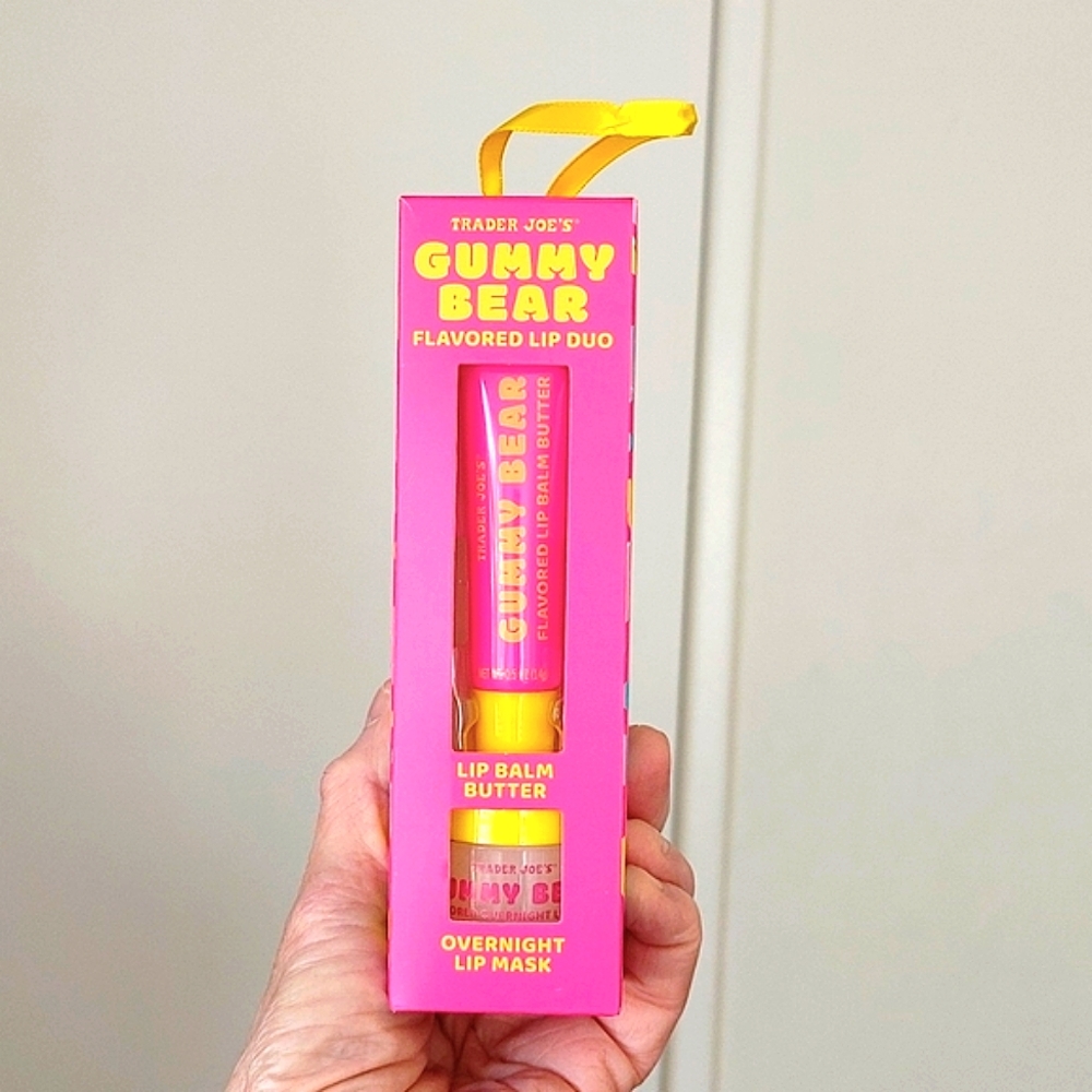 Trader Joes Gummy Bear Flavored Lip Duo Lip Balm Butter & Overnight Lip …